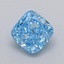 0.33 Ct. Fancy Vivid  Blue Cushion Lab Grown Diamond