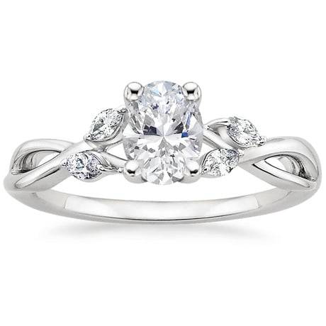 18K White Gold Willow Diamond Ring (1/8 ct. tw.) with Winding Willow Diamond Ring (1/8 ct. tw.)