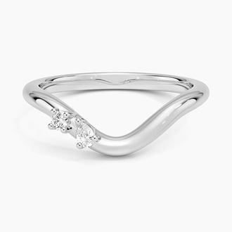 Maren Sculptural Asymmetrical Cluster Diamond Ring in Platinum