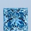 3.07 Ct. Fancy Vivid Blue Princess Lab Grown Diamond