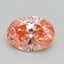 1.50 Ct. Fancy Vivid Pink Oval Lab Grown Diamond