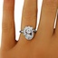 The Tallulah Ring, smalltop view on a hand