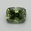 1.10 Ct. Fancy Vivid Green Cushion Lab Grown Diamond