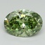 5.03 Ct. Fancy Vivid Green Oval Lab Grown Diamond