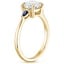 18K Yellow Gold Aria Ring with Sapphire Accents, smallside view