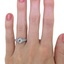 The Dari Ring, smallzoomed in top view on a hand