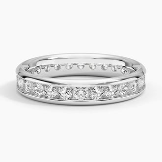 Channel Set Round Eternity Lab Diamond Ring in Platinum
