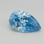 0.54 Ct. Fancy Vivid Blue Pear Lab Grown Diamond
