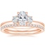 14K Rose Gold Sonata Diamond Ring with Luxe Ballad Diamond Ring (1/4 ct. tw.)