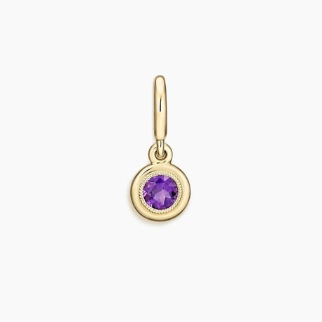 Amethyst Milgrain Bezel Charm