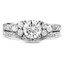 Custom Hand-Engraved Diamond Trio Bridal Set