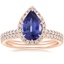 14K Rose Gold Waverly Diamond Ring (1/2 ct. tw.) with Ballad Diamond Ring (1/6 ct. tw.)
