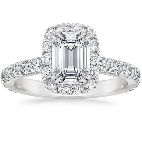 18K White Gold Luxe Sienna Halo Diamond Bridal Set (1 3/8 ct. tw.)