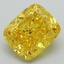 2.46 Ct. Fancy Vivid Yellow Cushion Lab Grown Diamond