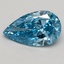 1.33 Ct. Fancy Vivid Blue Pear Lab Grown Diamond