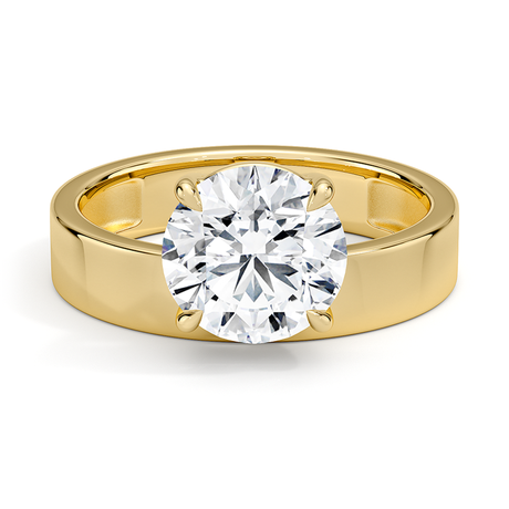 18K Yellow Gold Peyton Floating Diamond Solitaire Ring