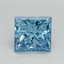 1.57 Ct. Fancy Vivid Blue Princess Lab Grown Diamond