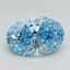 5.01 Ct. Fancy Vivid Blue Oval Lab Grown Diamond