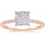 14K Rose Gold Ballad Three-Quarter Coverage Diamond Ring (1/4 ct. tw.), smalltop view