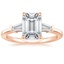 14K Rose Gold Symphony Tapered Baguette Three Stone Diamond Ring (1/2 ct. tw.), smalltop view
