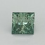 1.5 Ct. Fancy Vivid Pacific Green Princess Lab Grown Diamond