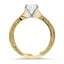 Two-Tone Twist Engagement Ring, smallside view