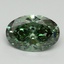 2.97 Ct. Fancy Vivid Pacific Green Oval Lab Grown Diamond