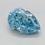 2.58 Ct. Fancy Vivid Blue Pear Lab Grown Diamond