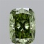 1.99 Ct. Fancy Vivid Green Cushion Lab Grown Diamond