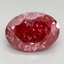 2.18 Ct. Fancy Vivid Red Oval Lab Grown Diamond