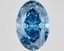 6.32 Ct. Fancy Vivid Blue Oval Lab Grown Diamond