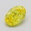 1.04 Ct. Fancy Vivid  Yellow Oval Lab Grown Diamond