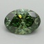 1.01 Ct. Fancy Vivid Green Oval Lab Grown Diamond