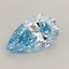 0.79 Ct. Fancy Vivid Blue Pear Lab Grown Diamond