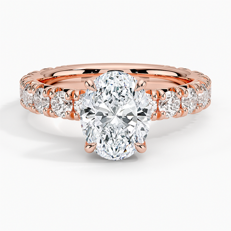 14K Rose Gold Ellora Three-Quarter Coverage Diamond Ring