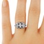 The Chantilly Ring, smalltop view on a hand
