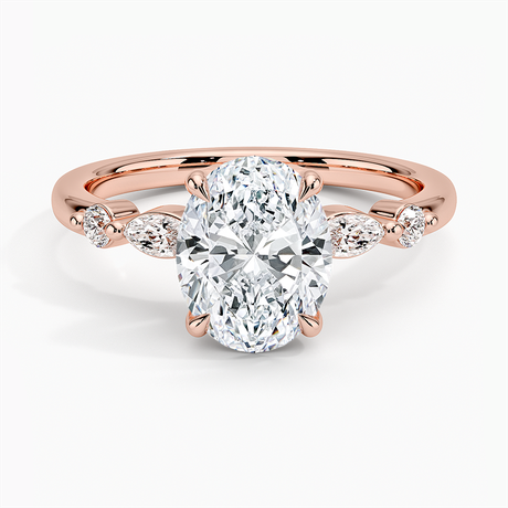 14K Rose Gold Versailles One-Quarter Coverage Diamond Ring