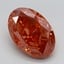 4.24 Ct. Fancy Vivid Orange Pink Oval Lab Grown Diamond