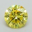 1.12 Ct. Fancy Vivid Yellow Round Lab Grown Diamond