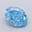 1.00 Ct. Fancy Vivid  Blue Oval Lab Grown Diamond