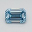 0.76 Ct. Fancy Vivid Blue Emerald Lab Grown Diamond