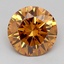 1.52 Ct. Fancy Orangy Brown Round Lab Grown Diamond