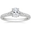 18K White Gold Duet Diamond Ring, smalltop view