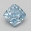 2.06 Ct. Fancy Vivid Blue Cushion Lab Grown Diamond