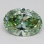 0.86 Ct. Fancy Vivid Green Oval Lab Grown Diamond