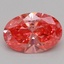 1.00 Ct. Fancy Vivid Pink Oval Lab Grown Diamond