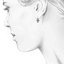 The Henrietta Earrings, smalltop view on a hand