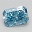 1.58 Ct. Fancy Vivid Blue Radiant Lab Grown Diamond