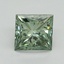 1.1 Ct. Fancy Vivid Pacific Green Princess Lab Grown Diamond