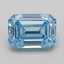 0.44 Ct. Fancy Vivid Blue Emerald Lab Grown Diamond